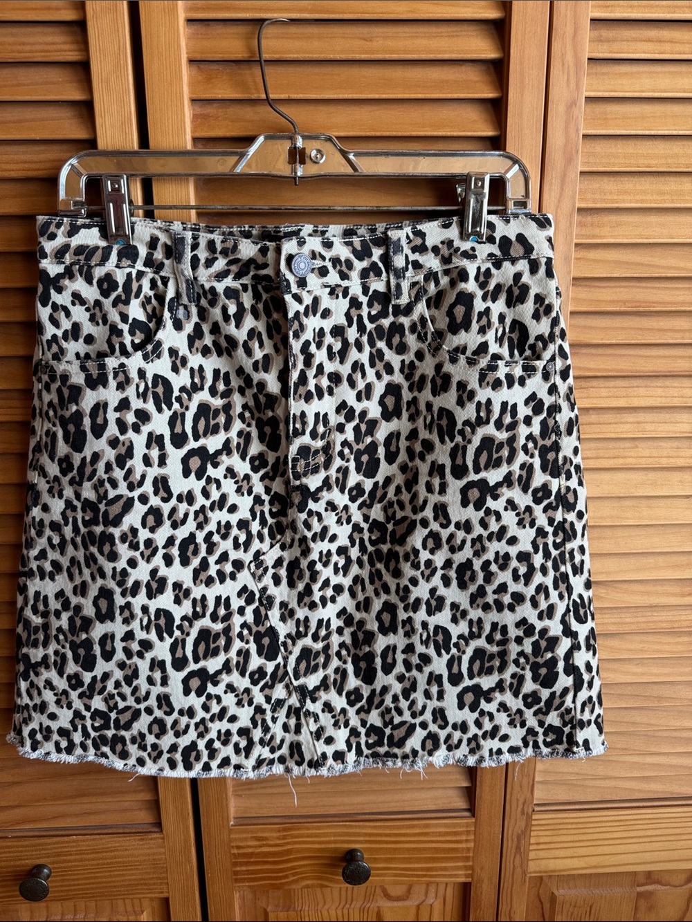 Lucky & Blessed Leopard Print A-Line Skirt